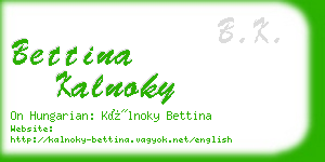 bettina kalnoky business card